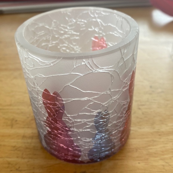 Yankee Candle Holiday Nwt Yankee Candle Bunny Crackled Glass Candle Holder For Easter Poshmark